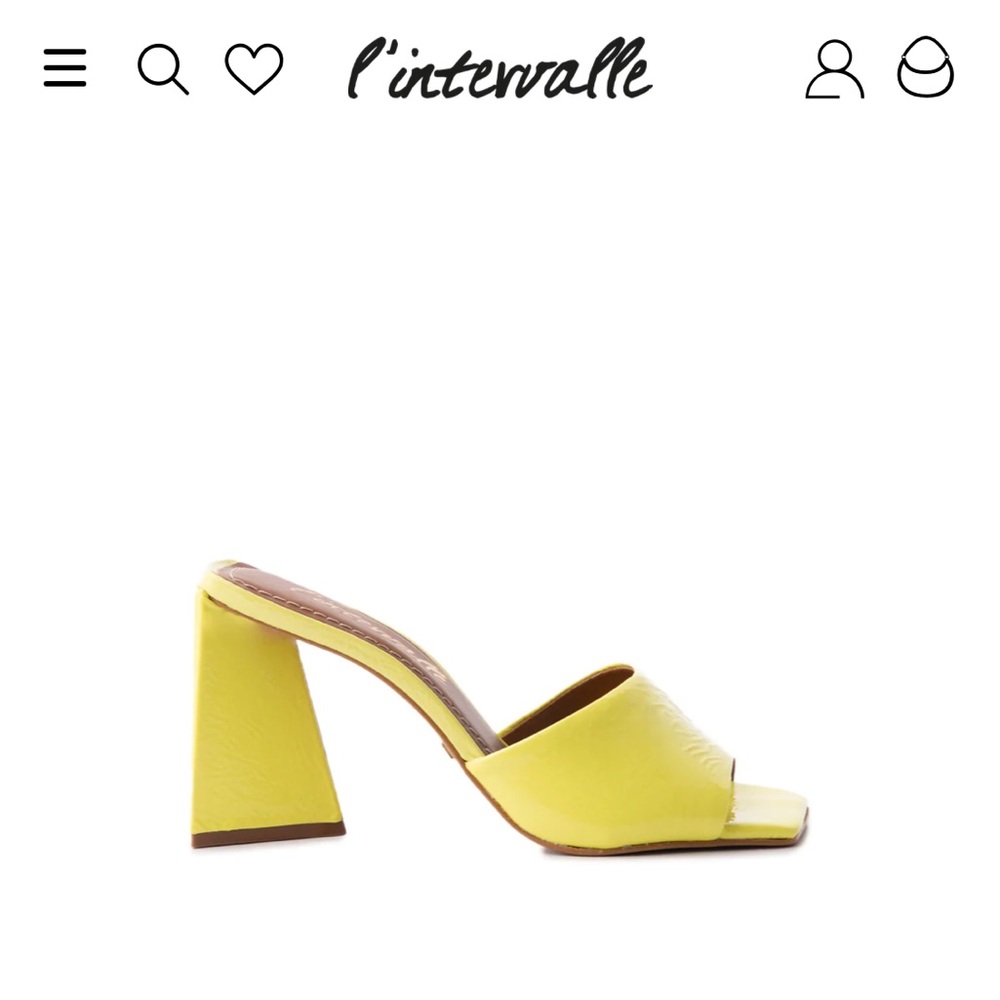 L'intervalle Cuba Yellow Naplack High heel mules